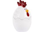 Pentola In Vetro Clayre & Eef Pollo Ø 6X9 Cm Vetro Bianco