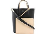 Lacoste Borsa A Tracolla Anna Vertical Shopping Bag Black Warm Sand Nero Beige