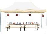 Toolport 3X4,5M Gazebo Pieghevole, Economy Acciaio, Crema