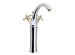 Sapho Reitano Rubinetteria Antea - Miscelatore Per Lavabo Con Bocca Di Erogazione, Altezza 300 Mm, Cromo/Oro 3272L