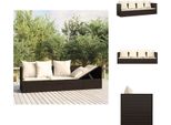 Vidaxl Lettino Da Esterno Con Cuscini In Poly Rattan Marrone - Lettini Prendisole