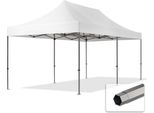 Toolport 3X6 M Gazebo Pieghevole Pvc, Premium Acciaio, Bianco