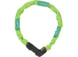 Lucchetto A Catena Abus Tresor 1385/75 Neon - Lucchetto A Combinazione In Acciaio Temprato - Catena Quadrata Di 6 Mm Di Spessore - Livello Di Sicurezza Abus 6 - 75 Cm - Verde
