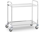 Carrello Di Servizio Royal Catering - Acciaio Inox - 2 Ripiani - Ripiani: 90 X 50 Cm - 300 Kg -