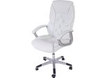 Sedia Professionale Per Ufficio L42 Xxl, Poltrona Girevole Per Dirigenti, Portata 150 Kg In Similpelle ~ Bianco