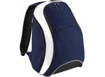 Zaino Bagbase Teamwear, 21 Litri BC1314 (Taglia Unica) (Blu Scuro/Bianco)