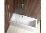 Aqualine Vilma - Schermo Da Bagno 600X1400 Mm, A Sinistra, Vetro Brick AQ6018L