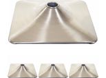 Set Di 4 Piastre Per Piedi Piede Per Sgabello Da Bar Sgabello Da Bar Sedia Girevole Sedia Da Pranzo, Rettangolare Metallo Spazzolato Ø 37,5 Cm
