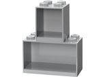 Lego 41171740 Lego Brick Shelf Set Di Blocchi Da Costruzione, 2 Pezzi, Grigio
