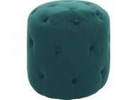 Sgabello HWC-D22, Sgabello Pouf, 42X39Cm Mvg ~ Velluto Verde Scuro