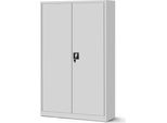 Armadio In Metallo Xxl Armadio Per Ufficio Armadio Per Archiviazione Armadio In Metallo Anta A Battente Lamiera D'acciaio Verniciatura A Polvere 185 Cm X 115 Cm X 40 Cm Colore: Grigio