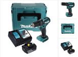 Makita Dhp 483 RG1J Trapano Avvitatore A Percussione A Batteria 18 V 40 Nm + 1X Batteria 6,0 Ah + Caricatore + Valigetta Makpac