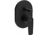 Aqualine Lotta - Miscelatore Da Incasso, 2 Uscite, Con Interruttore E Corpo, Nero Opaco LT742B