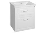 Aqualine Favolo - Mobile Lavabo 615X725X440 Mm, 2 Cassetti, Bianco Opaco FV265