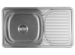 Lavelli Aqualine - Lavello 760X420 Mm, Acciaio Inox AQ7642B