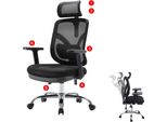 Sedia Da Ufficio Sihoo Sedia Da Scrivania, Ergonomica, Supporto Lombare Regolabile E Bracciolo ~ Nero