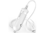 Caricabatterie Da Auto Hama Lightning 1A Ws (Bianco)