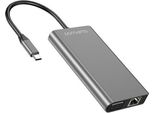 4Smarts Hub 8W1 Dex Mode 2Xusb-A 3.0/Usb-C/Hdmi/Sd/Vga/Eternet/Jack 3.5Mm Szary 458723