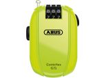 Abus Combiflex - Lucchetto Per Il Fissaggio Di Sci, Caschi, Passeggini E Bagagli - Stopover 65 - Lunghezza 65 Cm - Spessore 1,2 Mm - Con Codice Numerico - Giallo Fluo