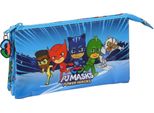 Astuccio Triplo Multiuso Pj Masks Blu 22 X 12 X 3 Cm