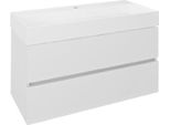 Sapho Odetta - Mobile Lavabo, 950X500X435 Mm, 2 Cassetti, Bianco Lucido DT100-3030