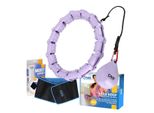 Set Di Hula Hoop Da Massaggio One Fitness OHA02 Con Pesi E Cintura Dimagrante BR160 Viola