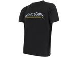 Maglietta Sensor Merino Active Pt Mountains Uomo Corta Nera Taglia 2XL 15200014-04