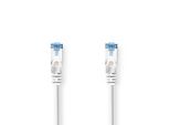 Cavo Di Rete Cat6A | S/Ftp | RJ45 Maschio | RJ45 Maschio | 3,00 M | Senza Strappo | Rotondo | Lszh | Bianco | Etichetta