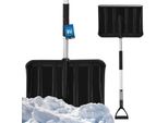 Kotarbau® Pala Da Neve In Plastica 40 X 50 Cm Pala Da Neve Con Alluminio Manico Telescopico Ergonomico 122 - 156 Cm Nero Pala Da Neve Attrezzatura Per Lo Sgombero Della Neve Pala Da Neve Pale Da Neve Paletta Da Neve