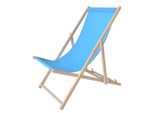 Sedia A Sdraio Da Giardino In Legno Rojaplast Bahama Poliestere Blu