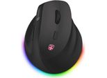 Connect It For Health Mouse Verticale Wireless Cloudy, Retroilluminazione Rgb, 2Xbt, Usb Nero