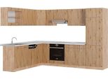 Vicco Cucina Angolare Completa R-Line, 227 X 287 Cm Con Piano Di Lavoro, Rovere Artigianale/Rovere Goldkraft
