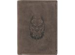 Always Wild | Large, Portafoglio Verticale Da Uomo In Pelle, Marrone Scuro, 9,5X13 Cm