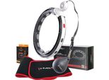 Set Di Hula Hoop Massaggianti Hms HHM15 Nero Con Pesi, Magneti E Contatore E Cintura Dimagrante BR163