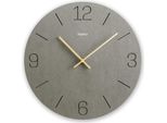 Hama Wanduhr Kreta, Quarzuhr, Analog, Mdf, Eingravierte Ziffern, Ø 30 Cm, Grau (00185881)