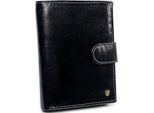 Rovicky | Portafoglio Da Uomo In Pelle, Con Chiusura A Scatto, Nero, 9,5X13 Cm