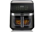 Alpina Airfryer Xxl - Friggitrice Ad Aria Calda 9L - Friggitrice Ad Aria Da 6 Persone - Forno Ad Aria Calda Con Touch Screen Digitale - Temperatura Regolabile Da 60 A 200 Gradi - 8 Programmi Di Cottura