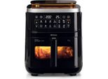 Ariete 4636 Friggitrice Ad Aria Con Funzione Vapore Grill, 1700W, Funzione Essiccazione, 10 Funzioni Di Cottura, Cestello Trasparente, Timer, Luce Interna, Nero