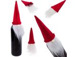 Portaposate Di Natale Mini Cappello Di Natale Borsa Portaposate Decorazione Della Bottiglia