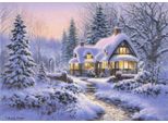 Puzzle Bluebird Puzzle Winter's Blanket Wouldbie Cottage - 500 Pezzi