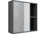 Vicco Mobile A Specchio Per Il Bagno Leano, 60 X 60 Cm, Antracite