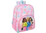 Zaino Scuola Barbie Painterly Pink Sky Blue 33 X 42 X 14 Cm