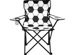 Sedia Pieghevole NC3303 Bianco-Nero, 120 Kg, Nils Camp