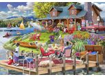 Puzzle Bluebird Puzzle Vista Lago Cabina Tempo Di Montagna 1000 Teile