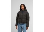 DáMská Zimní Bunda Urban Classics Ladies Peached Puffer Jacket With Hood Nero - L