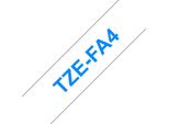 Brother TZEFA4 Brother Nastro Tessile 18Mmx3M Bianco/Blu (Nastro Adesivo) TZEFA4
