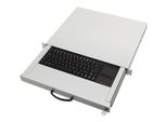 Aixcase AIX-19K1UKDETP-W Aixcase 19" Rack 1U Tastatur De Touchpad Usb Lichtgrau"