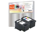 Peach PI100-160 - Inchiostro A Base Di Pigmento - Nero - Ciano - Magenta - Giallo - Canon - Multi Pack - PG-512 - CL-513 - Stampa Inkjet