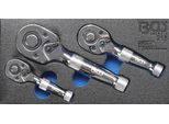 Bgs 215 Set Di Mini Cricchetti Reversibili | 6,3 Mm (1/4") / 10 Mm (3/8"") / 12,5 Mm (1/2"") | 3 Pz."