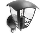 Philips Mygarden Lampada Da Parete Per Esterni Creek, Rilevatore Di Movimento, 60W, Nero, 153883016